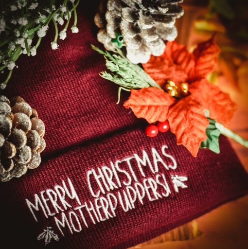 Merry Christmas Motherpuppers Beanie